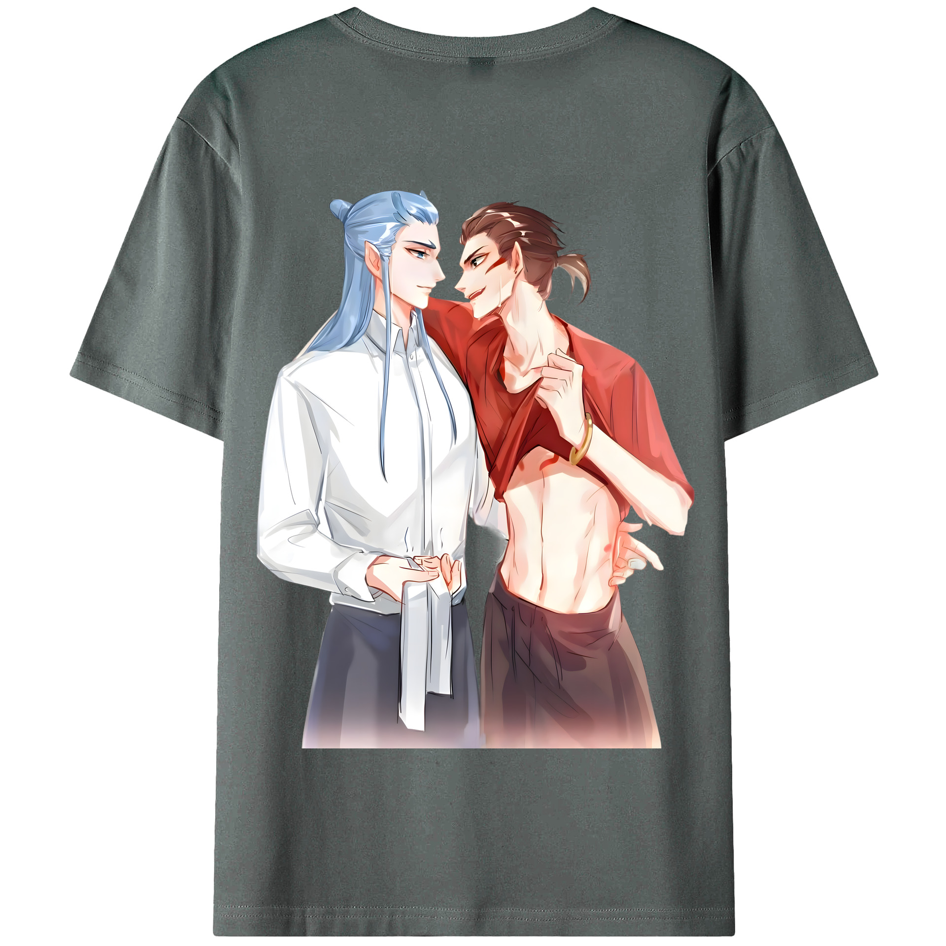 （画像用） Ne Zha 2 ナタ 魔童の大暴れ 綿100％半袖Tシャツ（背面プリント）